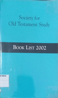 Book List 2002 Society For Old Testament Study